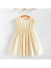 Young Girls Cute Ruffle Trim Cinched Waist Casual Dress For Spring & Summer